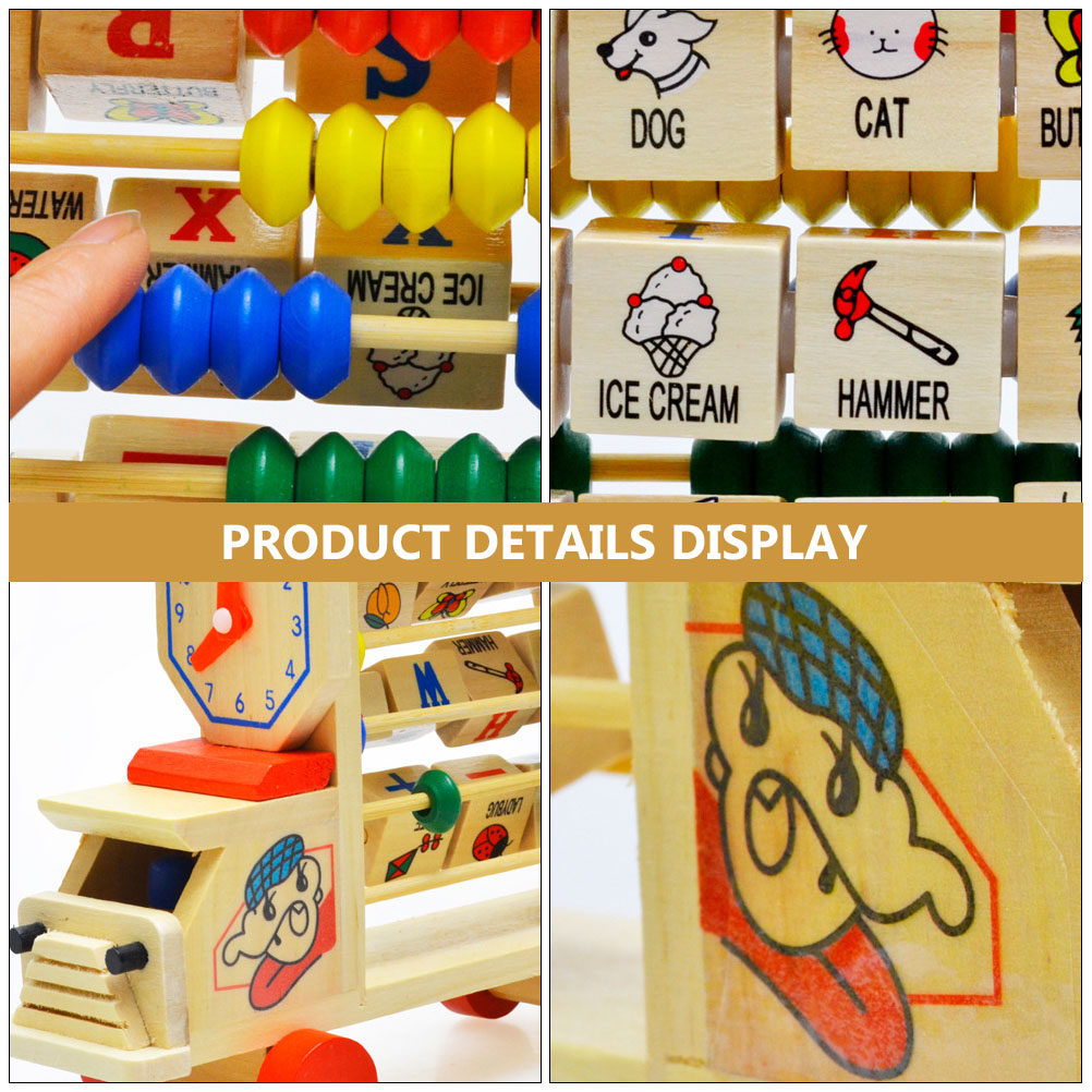 Abacus Counting Bead - Suporte de ábaco de madeira com