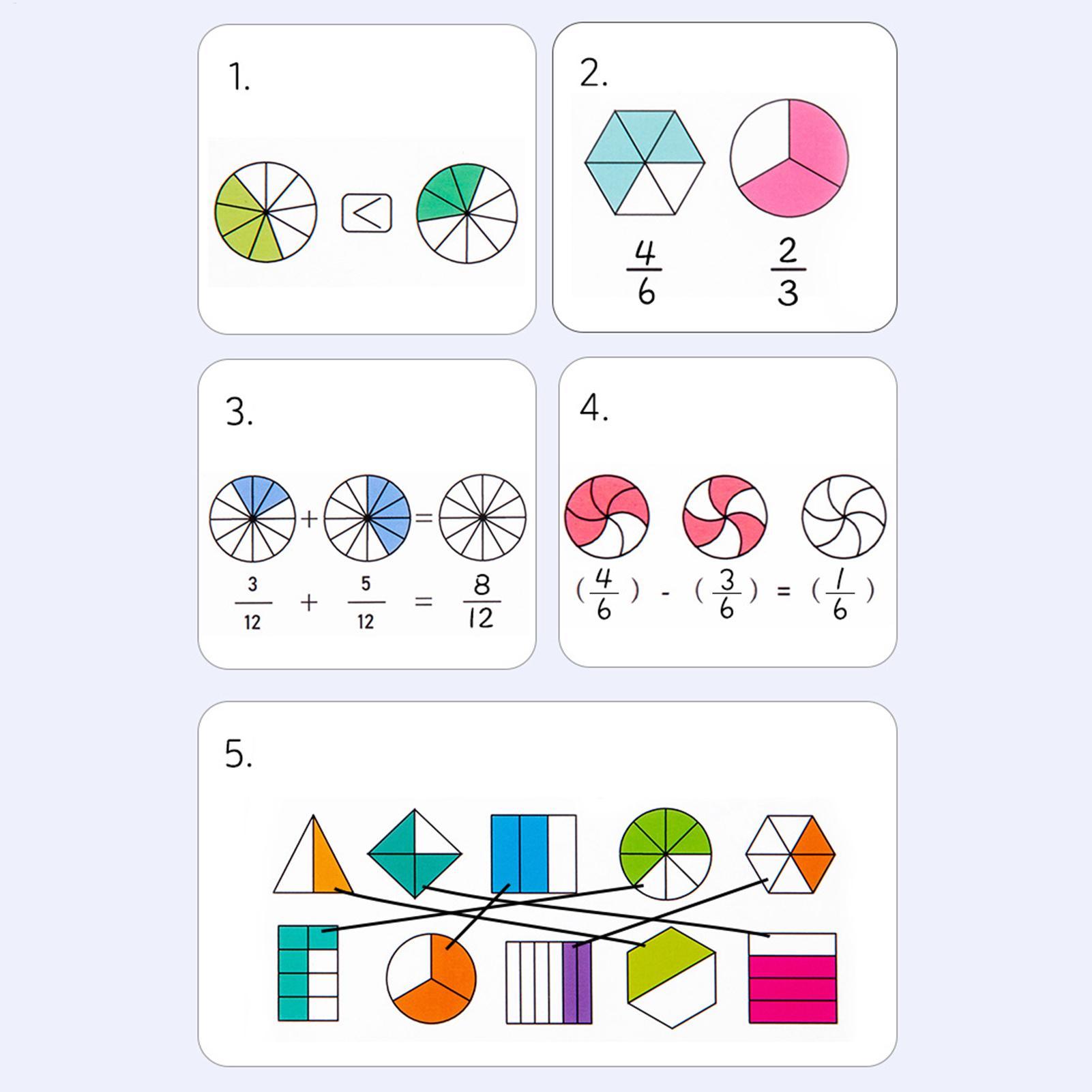 Kids Education Center - Peças magnéticas para trabalhar com frações,