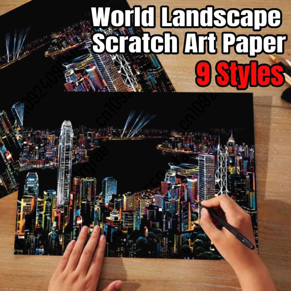 Magia arco-íris cor scratch ar - Kids Education Kit avaliação e preço
