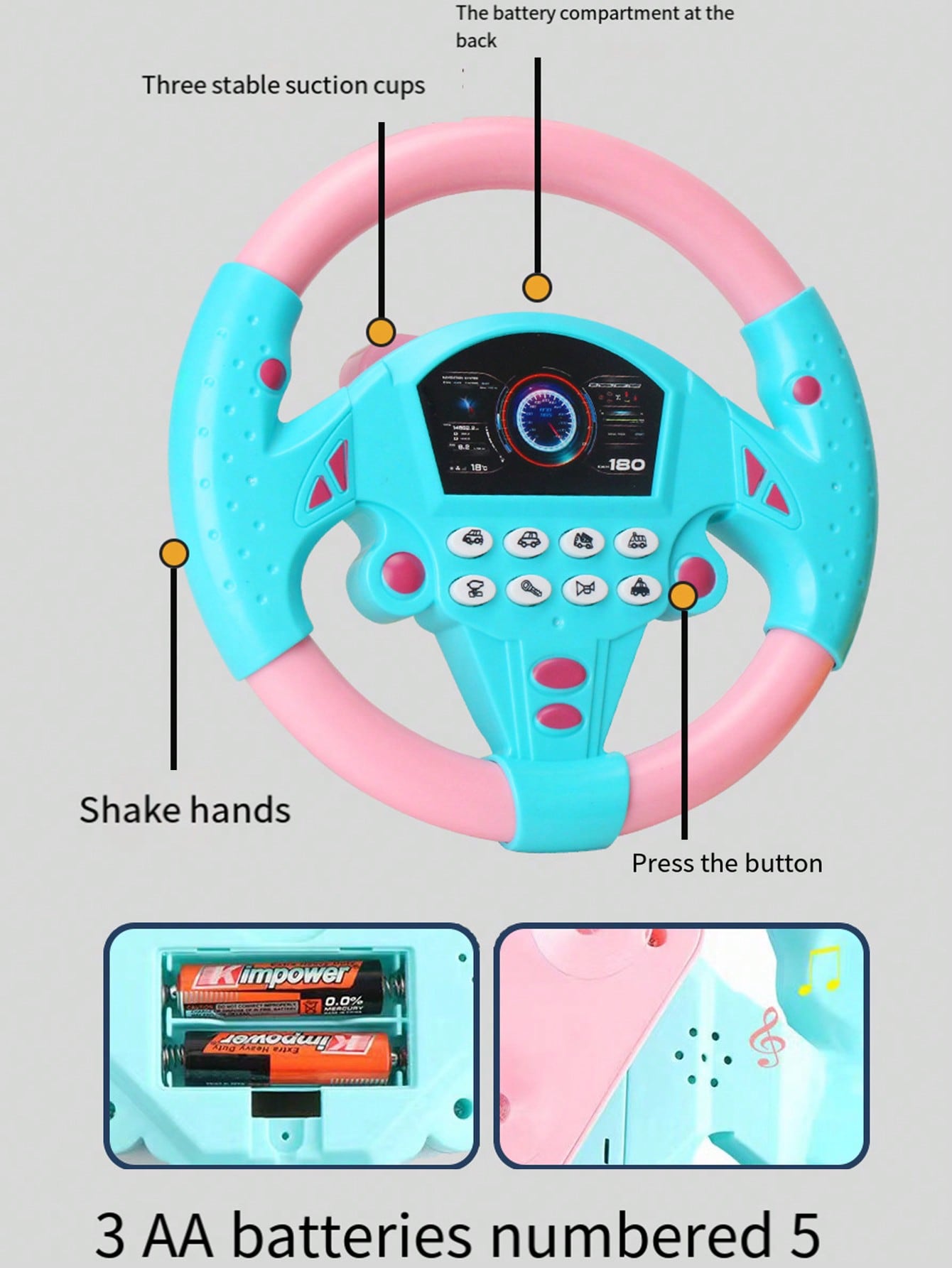 Volante de brinquedo para cria - Kids Education Phone avaliação e preço