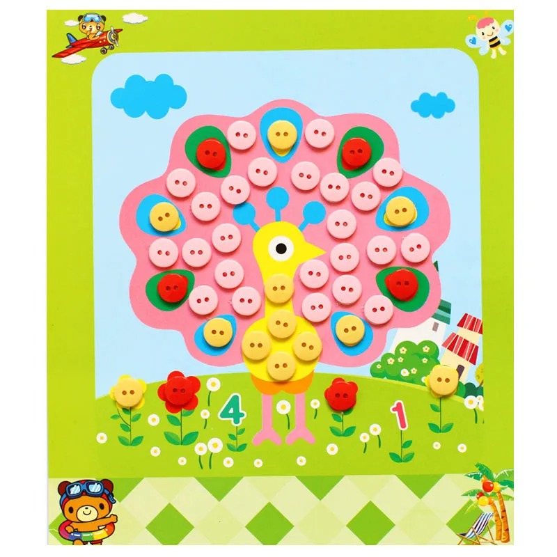 5 pçs/set crianças diy botão a - Kids Education Kit avaliação e preço