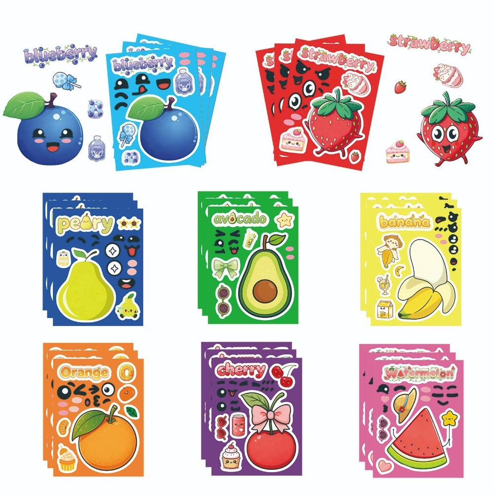 8 Folhas de Adesivos de Frutas - Kids Education Store avaliação e preço