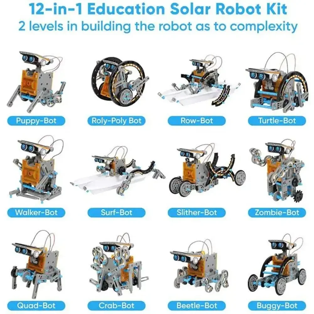13 em 1 robô movido a energia  - Kids Education Kit avaliação e preço